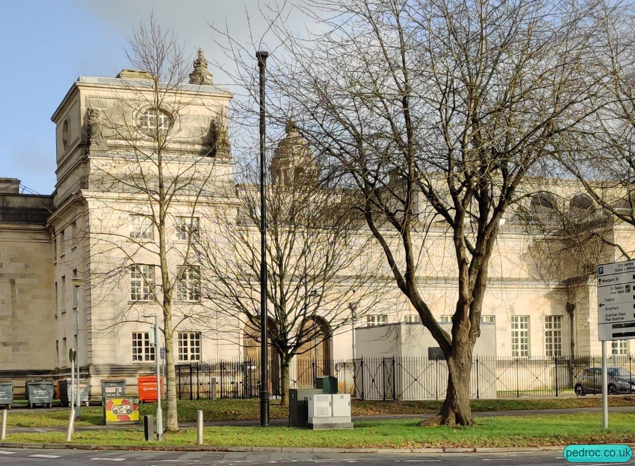 A compact disguised EE pole near the Court, Cardiff