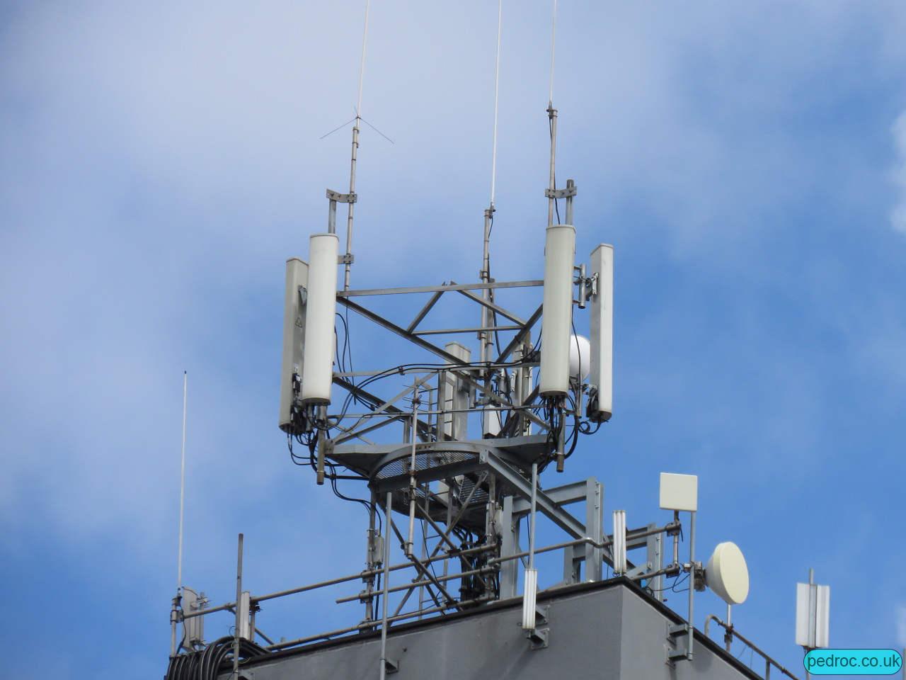 EE and 3 Mast on Hull Royal Infirmary, Hull with Commscope antennas.