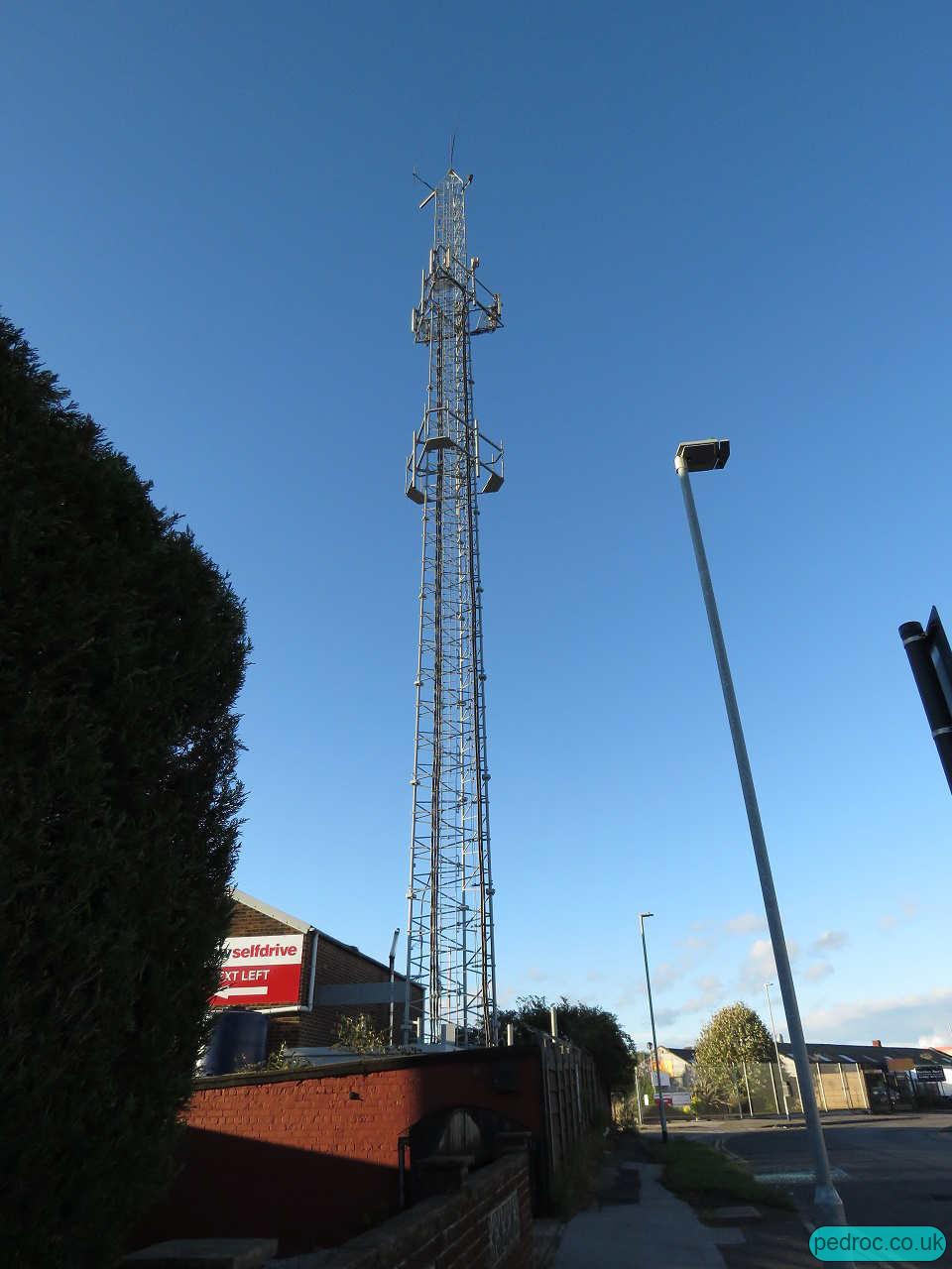 EE and 3 4G mast on Reservoir Road, Hull.