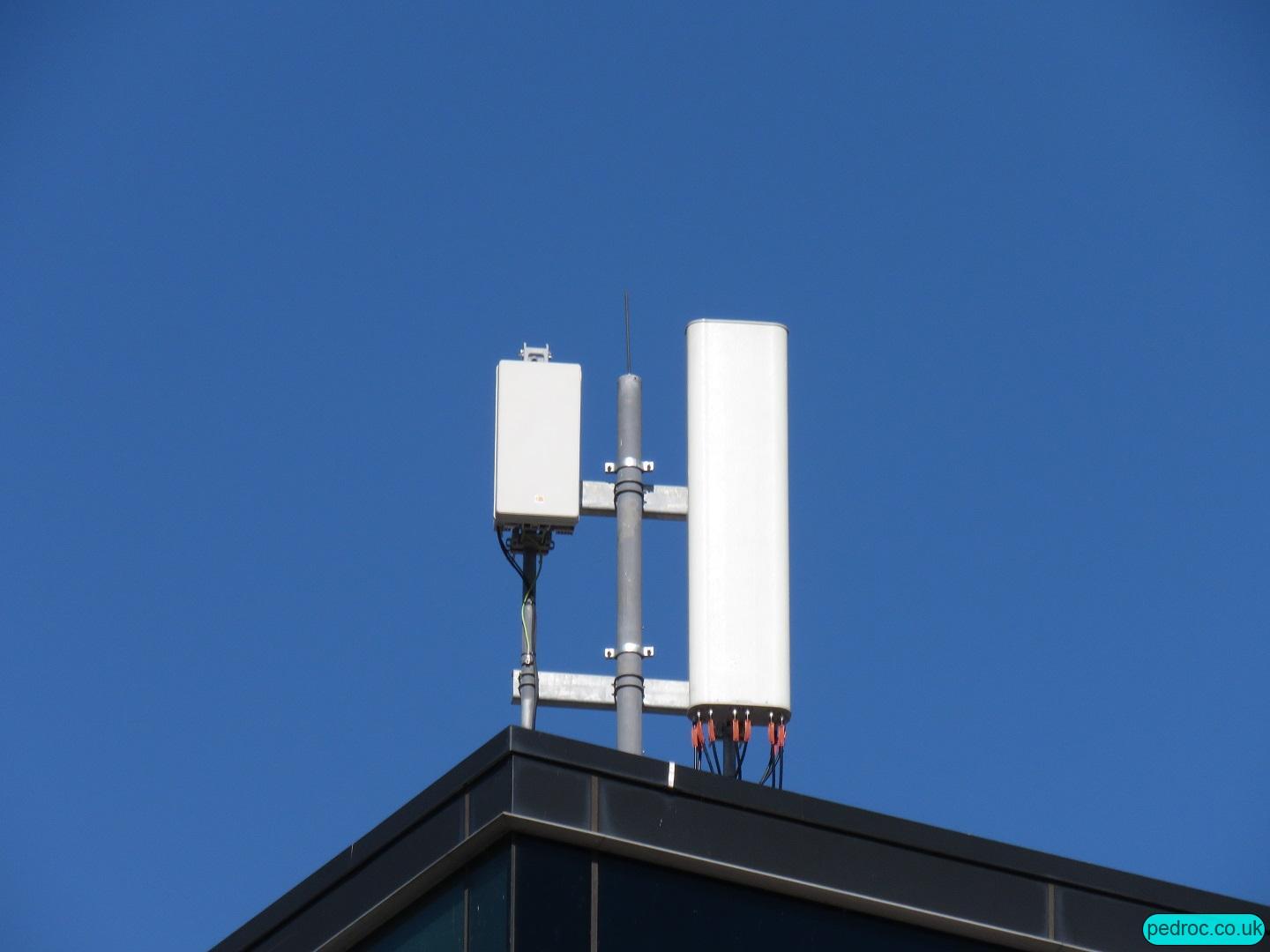 Vodafone Huawei 5G mast in Salford Mediacity