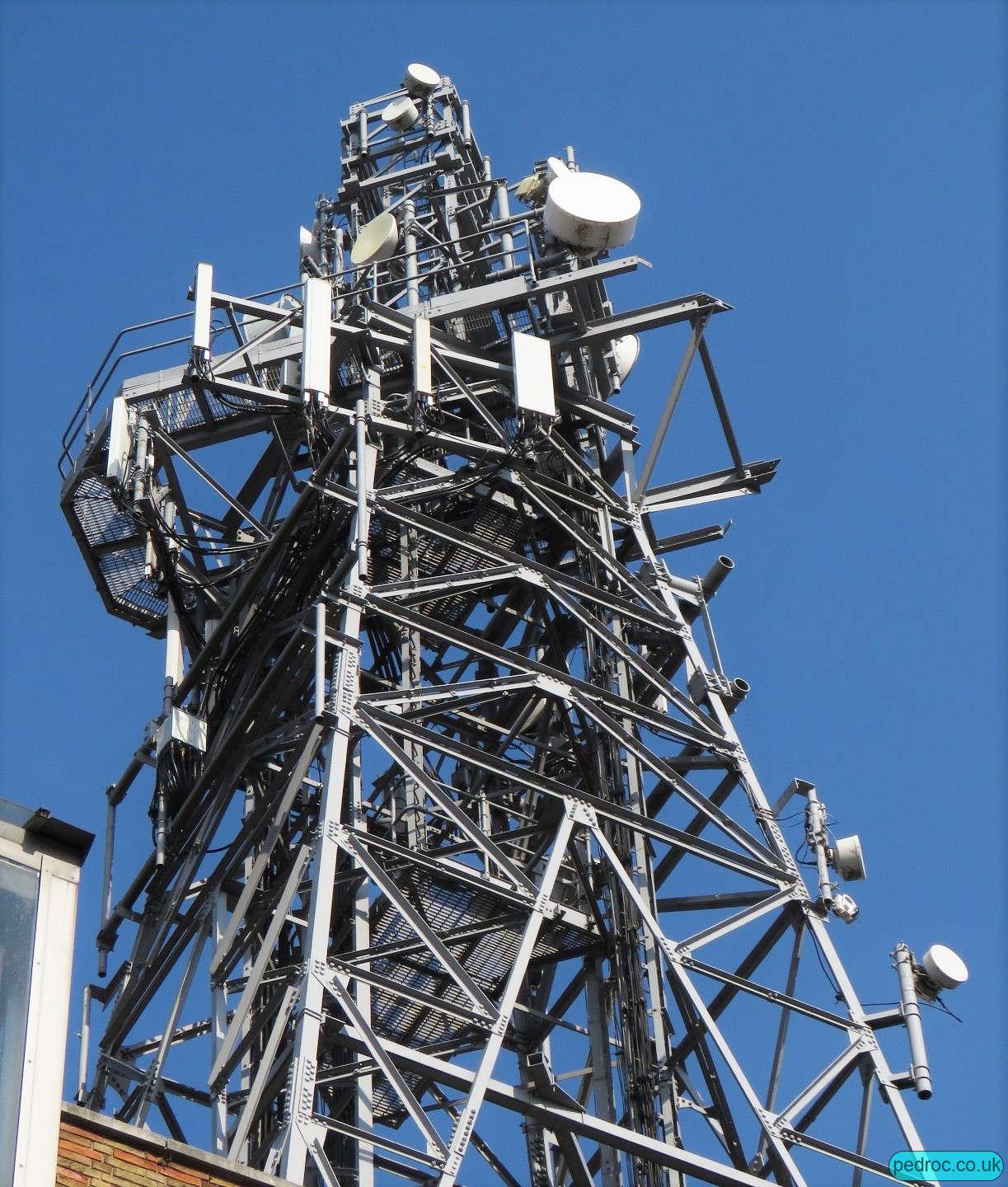York BT exchange tower closeup.